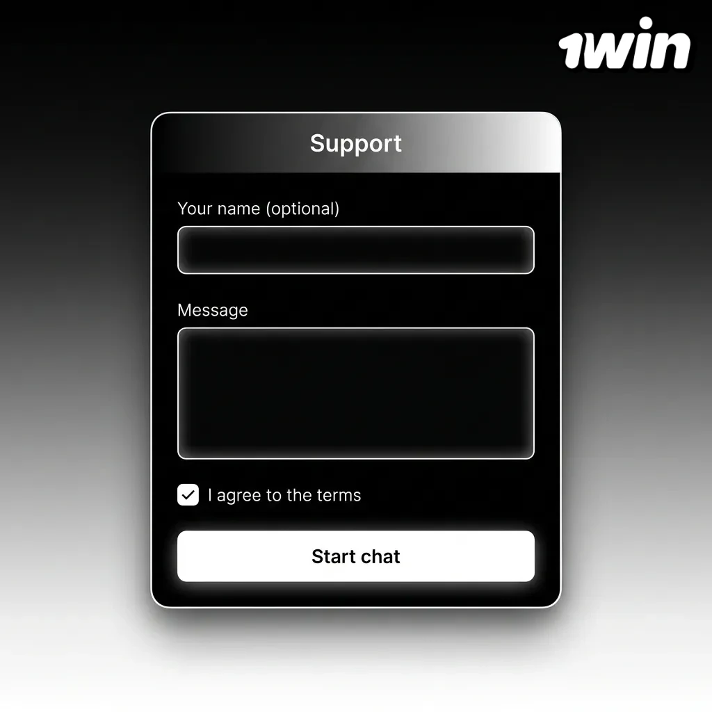 1win customer support contacts including live chat, email, and Telegram.