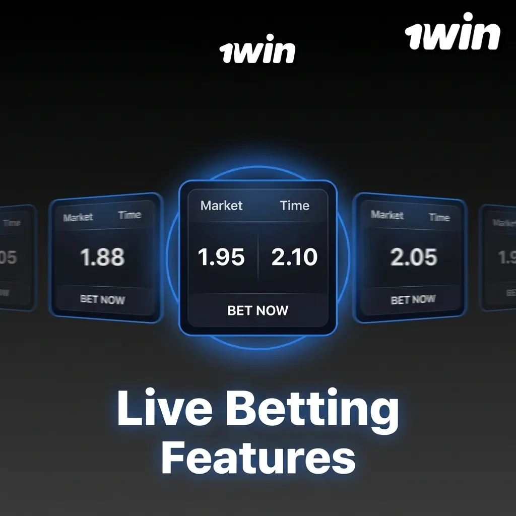 1win live betting interface displaying real-time statistics, graphics, and video streams.