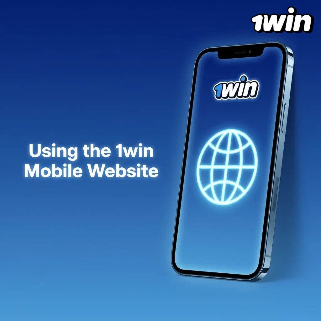 Smartphone displaying the 1win mobile website for betting and casino games.