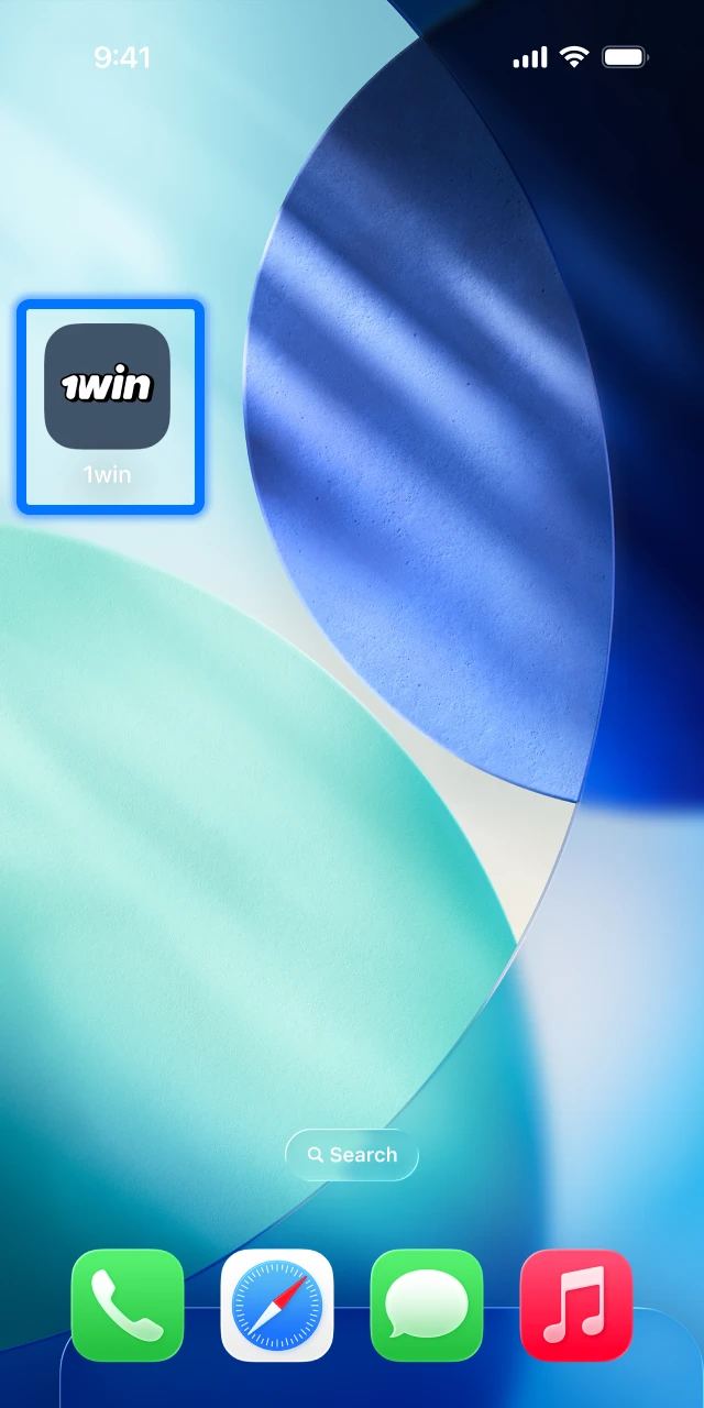 Tap the new 1win icon on your iPhone home screen to launch the app and log in.