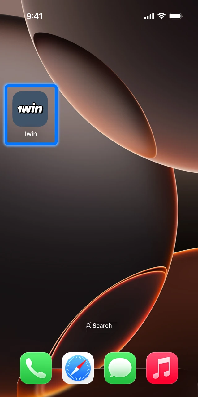 Launch the 1win mobile app from your device to begin the registration process.