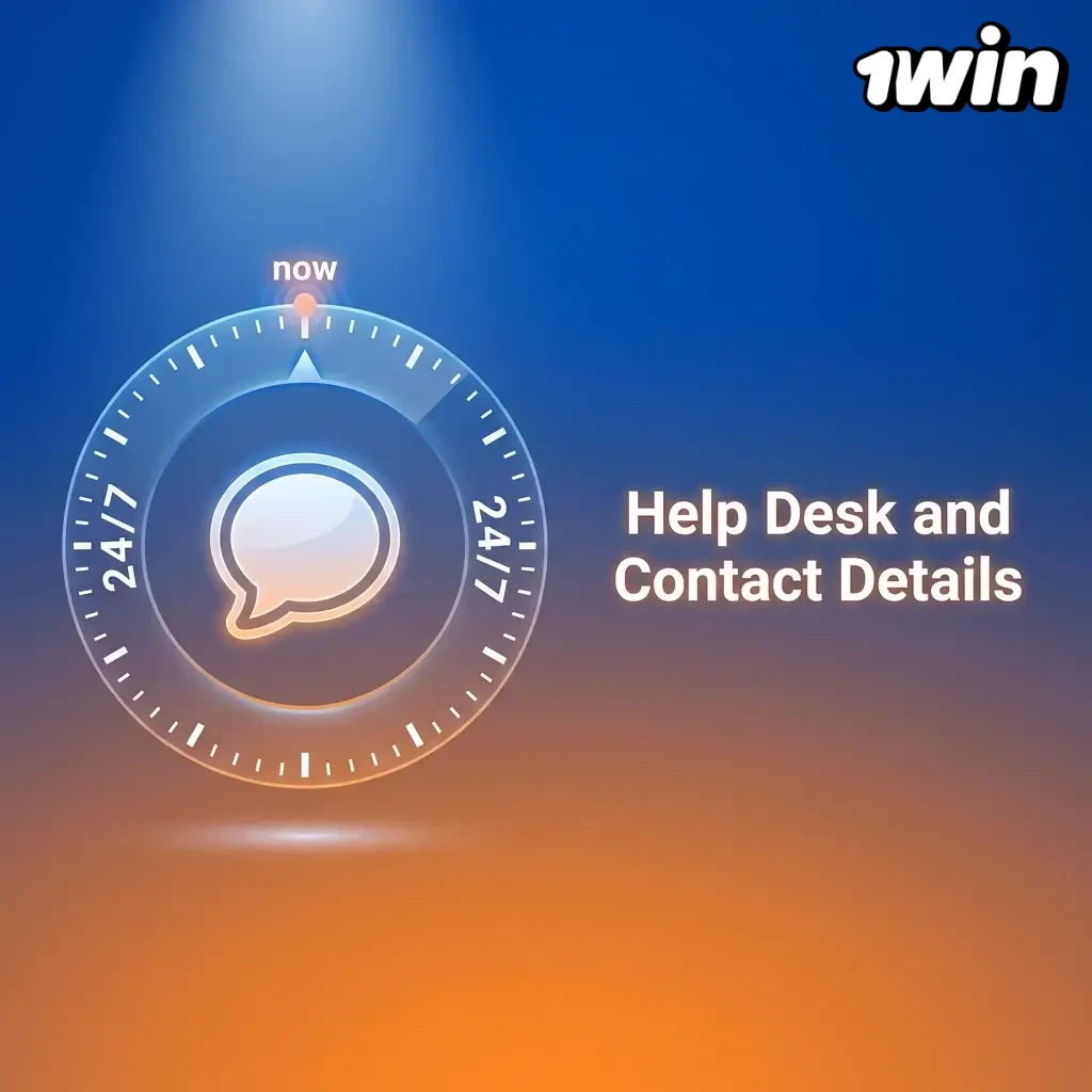 1win help desk and contact details offering 24/7 support via live chat, email, phone, and social media.